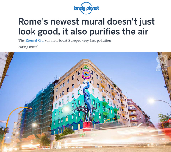 LONELY-PLANET Rome's newest mural doesn't just look good, it also purifies the air