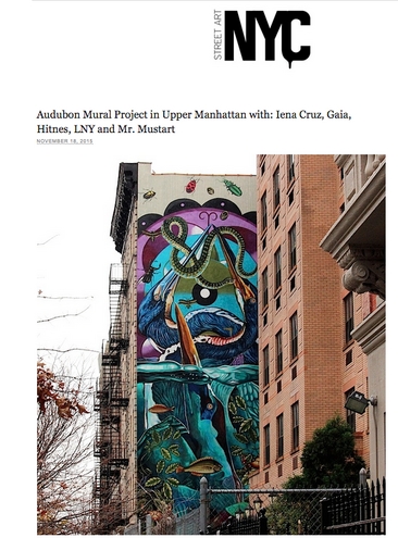 NYC Street Art- Audubon Mural Project Iena Cruz